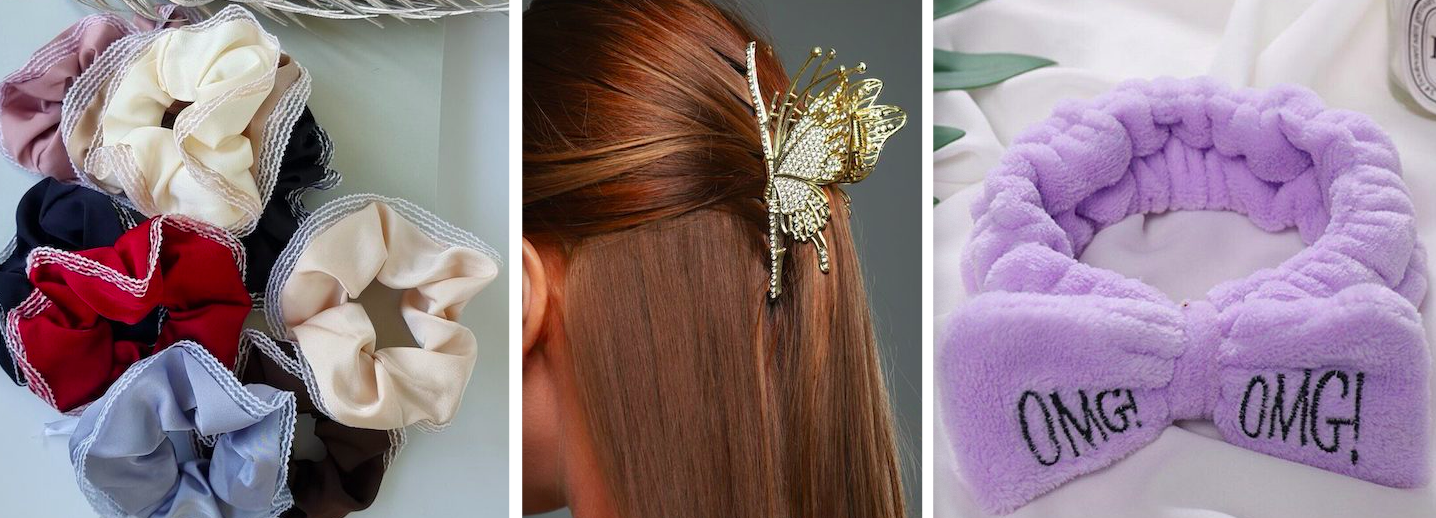 Аксессуары для волос - ободки, заколки, резинки, накладные пряди, расчёски. Банданы и повязки! Инструменты по уходу за ногтями и лицом. Аксессуары для волос - ободки, заколки, резинки, накладные пряди, расчёски. Банданы и повязки! Инструменты по уходу за ногтями и лицом.