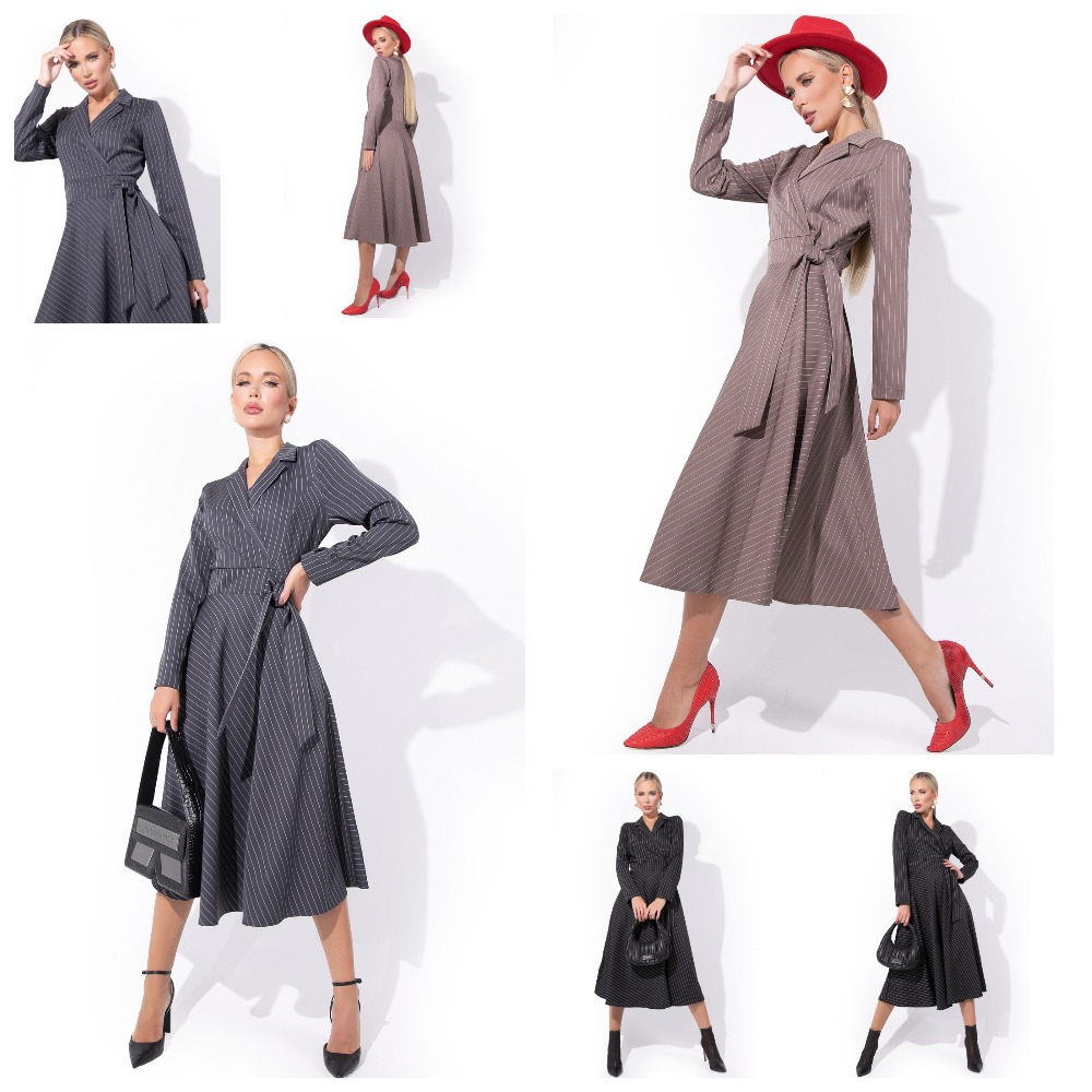 НОВИНКИ ОТ ЭЛЬЗЫ! Лаконичное платье в полоску из костюмной ткани для делового образа в классическом исполнении. СУПЕР!! НОВИНКИ ОТ ЭЛЬЗЫ! Лаконичное платье в полоску из костюмной ткани для делового образа в классическом исполнении. СУПЕР!!