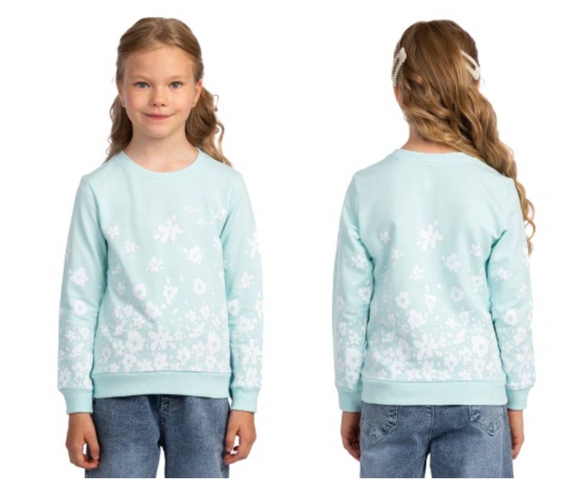 НОВИНКА! Джемпер из футера красивой нежной расцветки с принтом для девочки! Размеры 98-122 НОВИНКА! Джемпер из футера красивой нежной расцветки с принтом для девочки! Размеры 98-122