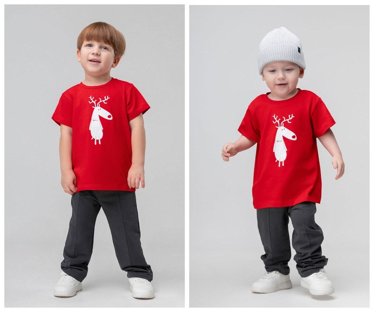 Новогодний образ от bodo. Футболка 54-25U для детей ясельного возраста. Новогодний образ от bodo. Футболка 54-25U для детей ясельного возраста.