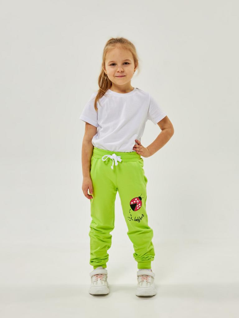 ВЫГОДНАЯ ЦЕНА! 383Р ОПТ! Брюки детские в ярком желто-зеленом цвете из футера 2-х нитки для девочки. ВЫГОДНАЯ ЦЕНА! 383Р ОПТ! Брюки детские в ярком желто-зеленом цвете из футера 2-х нитки для девочки.