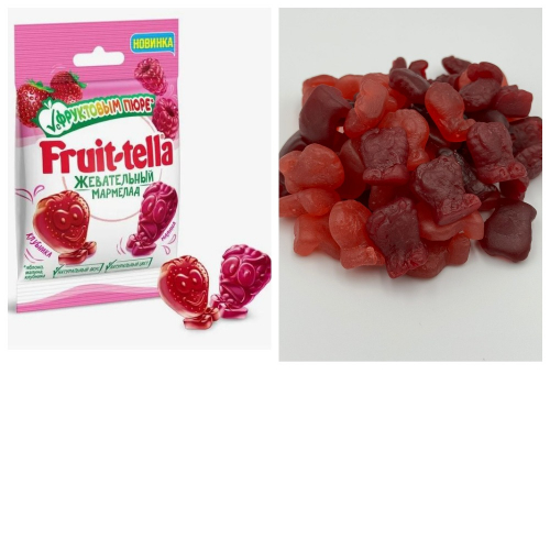 СКИДКА!!! Жевательный мармелад Fruit-tella с фруктовым пюре и вкусами клубники, малины. СКИДКА!!! Жевательный мармелад Fruit-tella с фруктовым пюре и вкусами клубники, малины.