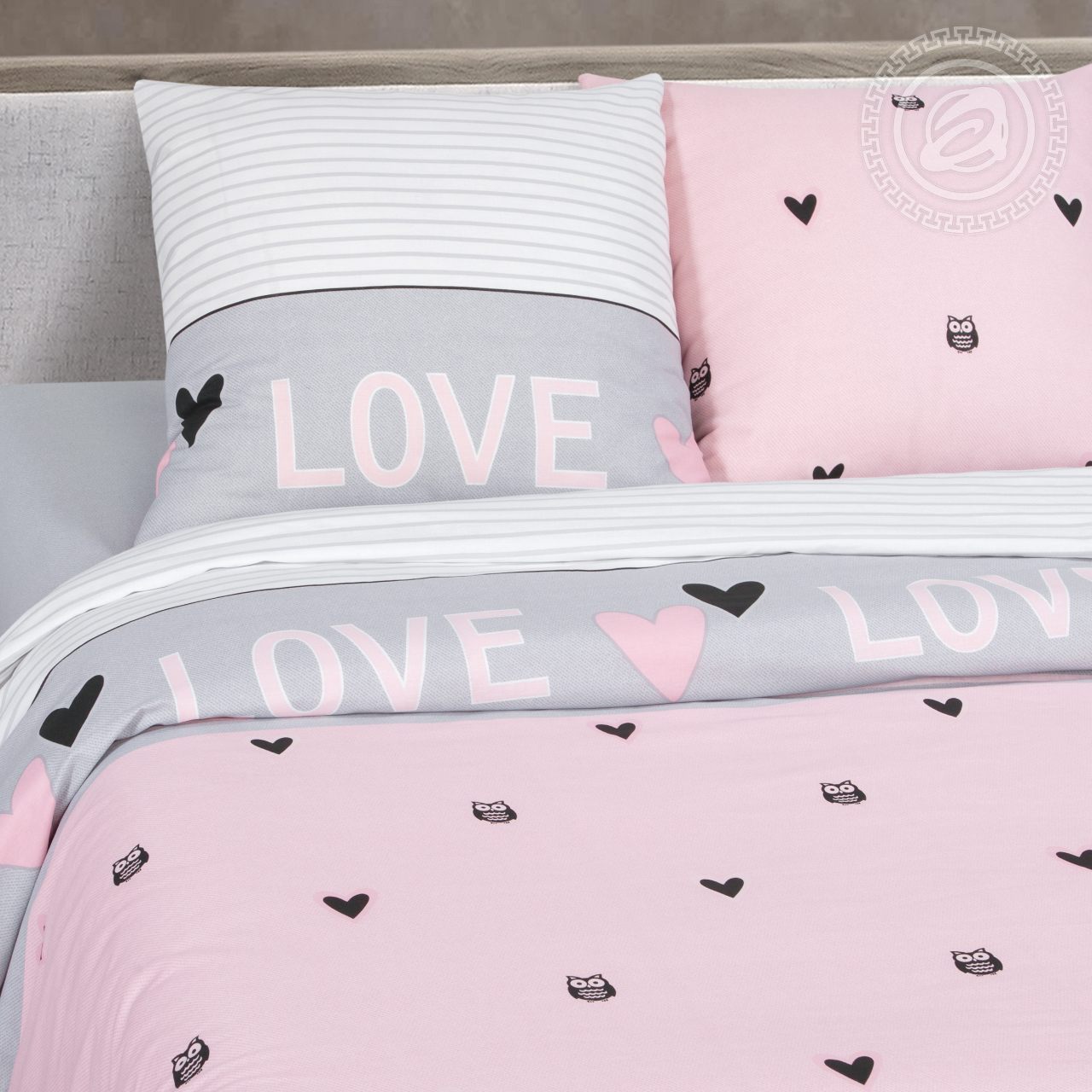 АртПостель. Валентинки! Начинаем готовиться к праздникам) Комплект "Гламур" - маленькие черные сердечки и милые совята, серая лента LOVE, отличный подарок и напоминалочка! Цена по акции! АртПостель. Валентинки! Начинаем готовиться к праздникам) Комплект "Гламур" - маленькие черные сердечки и милые совята, серая лента LOVE, отличный подарок и напоминалочка! Цена по акции!