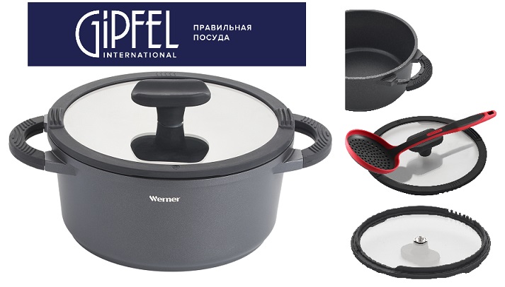 Не кастрюля, а мечта! Всё в одной: и жарит, и тушит, и запекает в духовке, и варит!...И даже дуршлаг не нужен для макарошек. Силиконовые ручки снимаю, когда готовлю и надеваю, когда нужно кастрюльку передвинуть Не кастрюля, а мечта! Всё в одной: и жарит, и тушит, и запекает в духовке, и варит!...И даже дуршлаг не нужен для макарошек. Силиконовые ручки снимаю, когда готовлю и надеваю, когда нужно кастрюльку передвинуть