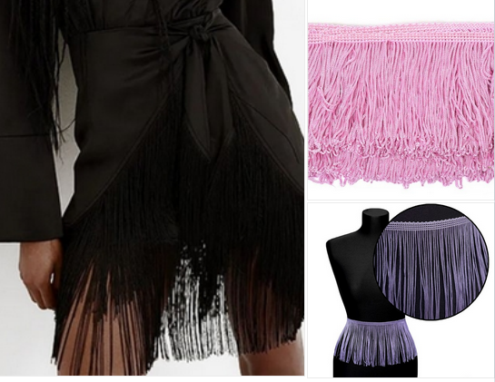 ШВЕЙНАЯ ФУРНИТУРА: БАХРОМА - новое наличие, разная ширина от узкой до широкой ШВЕЙНАЯ ФУРНИТУРА: БАХРОМА - новое наличие, разная ширина от узкой до широкой