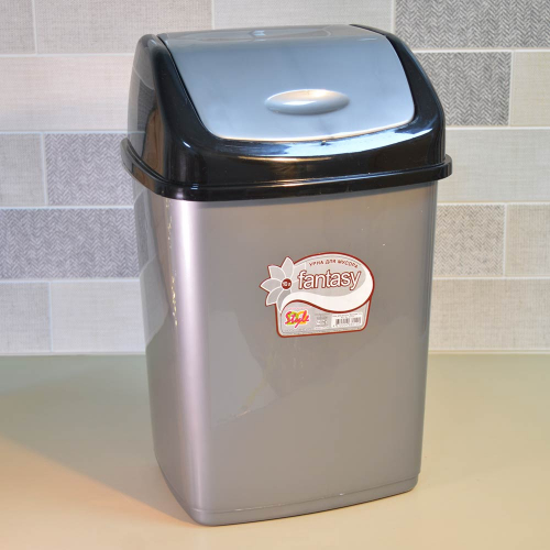 ХИТ!) Ведро для мусора 10л "Фантазия" черный/серебряный 255 руб. ХИТ!) Ведро для мусора 10л "Фантазия" черный/серебряный 255 руб.