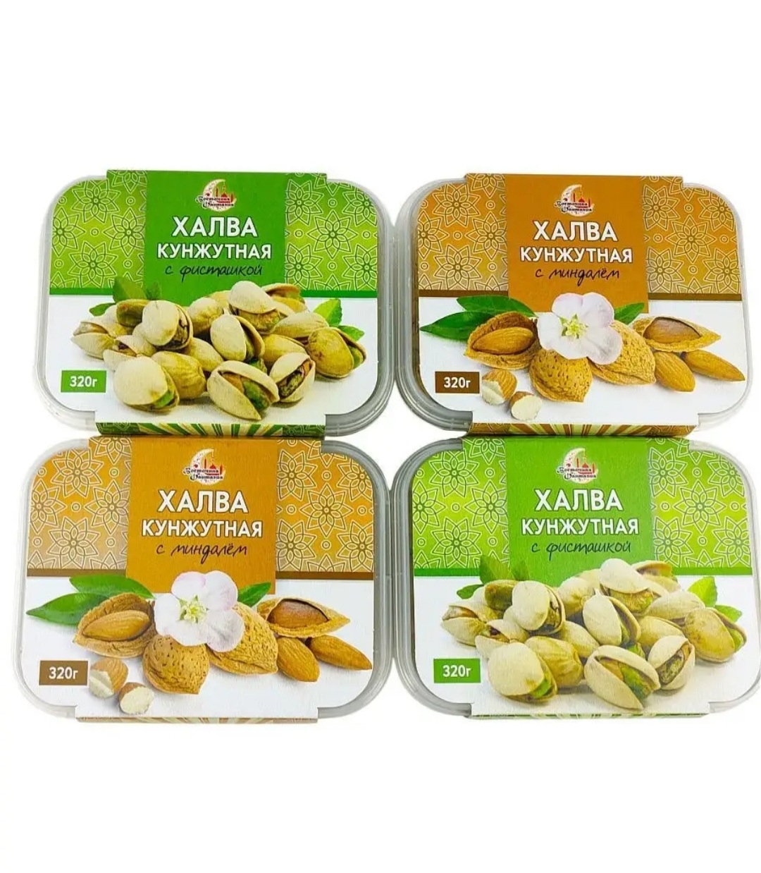 Халва кунжутная с фисташкой, с миндалем Восточная фантазия уп 320г. Цена 160 руб+орг сбор. Постный продукт Халва кунжутная с фисташкой, с миндалем Восточная фантазия уп 320г. Цена 160 руб+орг сбор. Постный продукт
