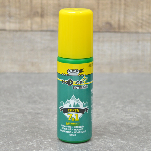 ХИТ!) Спрей Extreme 7в1 (от комаров, клещей, мошки, мокрецов, слепней, москитов, блох) Nadzor 143 руб. Кровососущим насекомым не удается сесть на человека и укусить его ХИТ!) Спрей Extreme 7в1 (от комаров, клещей, мошки, мокрецов, слепней, москитов, блох) Nadzor 143 руб. Кровососущим насекомым не удается сесть на человека и укусить его