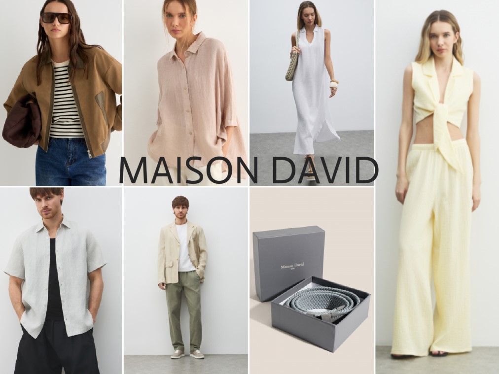 Maison David. Повседневный трикотаж: блузы, свитера, джемпера, кардиганы, брюки, джинсы, платья. Муслин и лён! Верхняя одежда: пальто, куртки, косухи, пуховики, дубленки, шубы, жилеты. Аксессуары. В.16/26 Maison David. Повседневный трикотаж: блузы, свитера, джемпера, кардиганы, брюки, джинсы, платья. Муслин и лён! Верхняя одежда: пальто, куртки, косухи, пуховики, дубленки, шубы, жилеты. Аксессуары. В.16/26