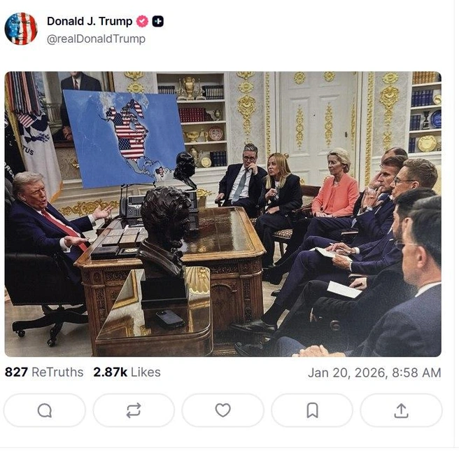 Источник: скриншот со страницы Трампа в соцсети Truth Social