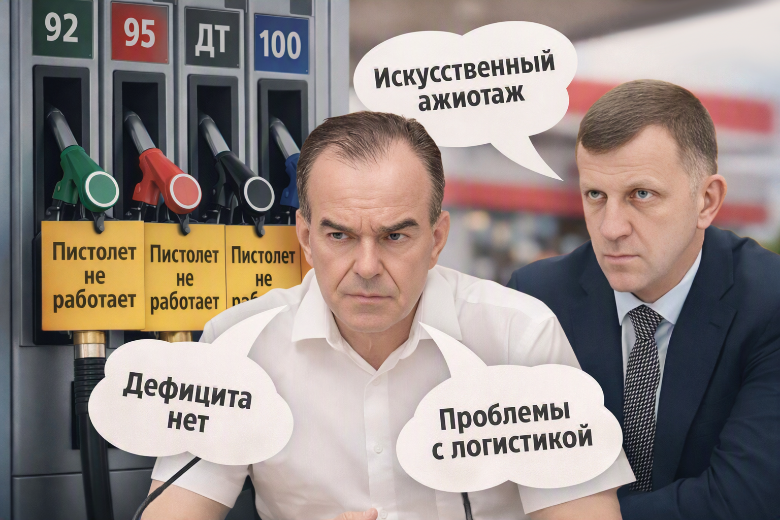 Искусственный ажиотаж или высокий спрос? Топливному кризису на Кубани три месяца — собрали все заявления чиновников