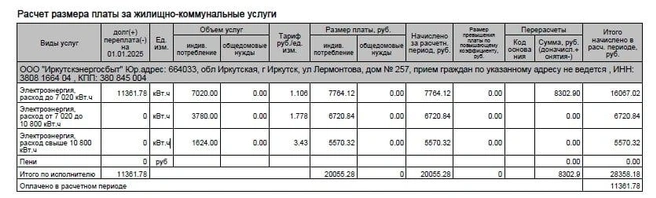 Очень странный расчёт от «Энергосбыта»… | Источник: предоставлено подписчиком