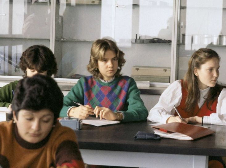 Кристина вместе с одноклассниками