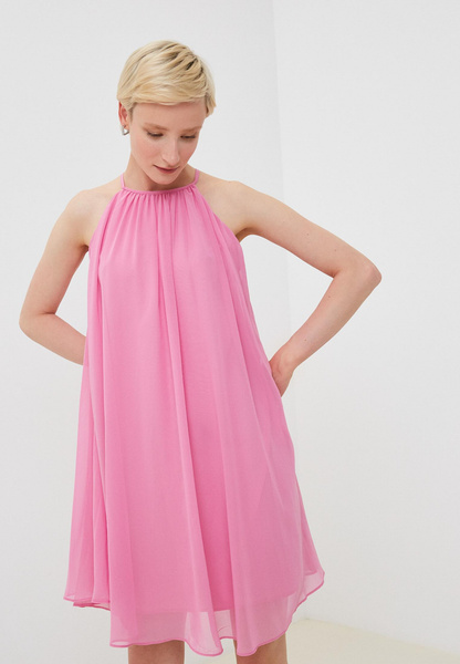 Платье-трапеция розового цвета