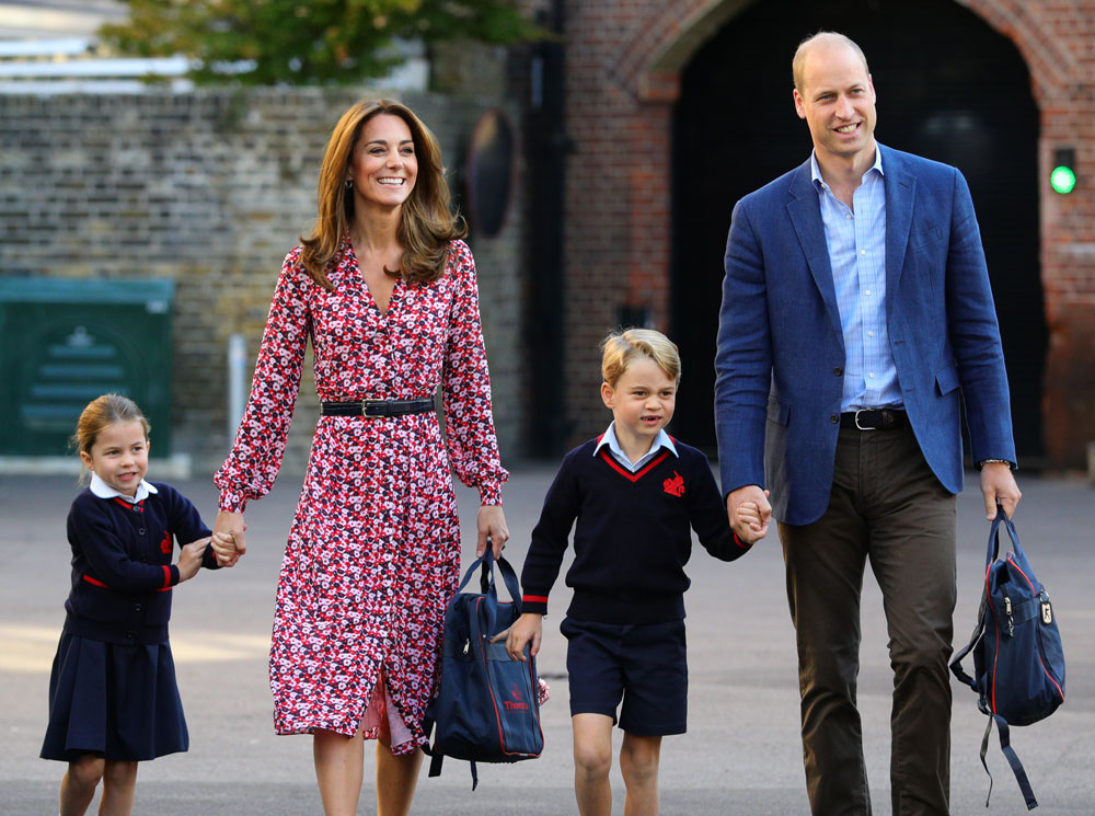 Кейт и Уильям отвели детей в школу (и Шарлотта очень взволнована) | marieclaire.ru