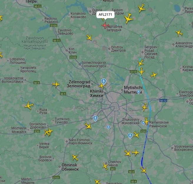 Источник: Flightradar24.com