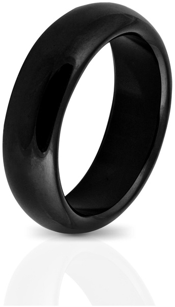 Кольцо из натурального черного агата