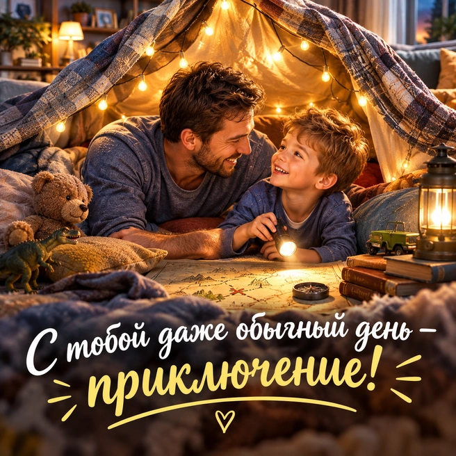 Спасибо, что разрешал мне то, что строго-настрого запрещала мама. С твоим днем, сообщник! | Источник: Городские медиа