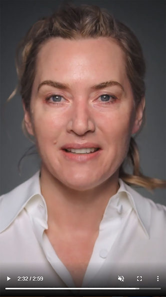 Без фильтров и макияжа: Кейт Уинслет стерла всю косметику перед камерой