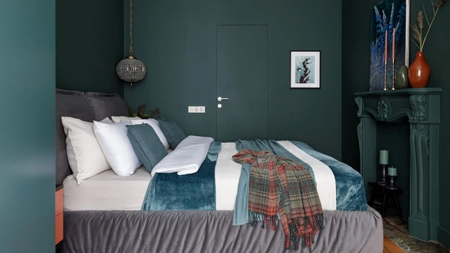 Камин в спальне: 35+ примеров