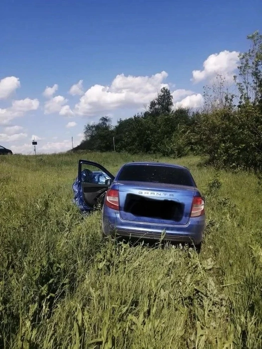 Lada Grantа съехала в кювет | Источник: ГКУ Самарской области «Центр по делам ГО, ПБ и ЧС»