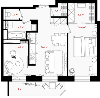 Первый план: все, что нужно знать о планировке маленьких квартир (фото 31.2)