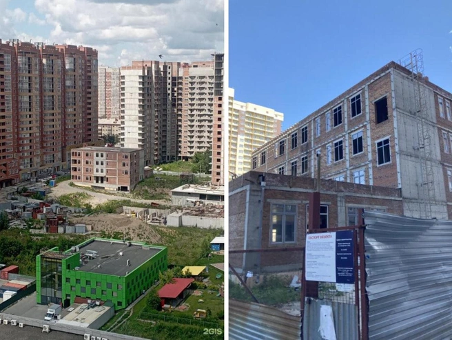 Здание возводилось параллельно с жилым комплексом «Покровский», но достроить его не удалось | Источник: Дмитрий Шакиров, Антон Тимофеева / 2ГИС