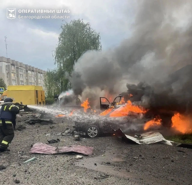 Шесть человек пострадали от атаки в белгородском селе, в Курской области мужчина подорвался на мине | Источник: оперштаб Белгородской области 