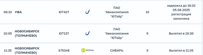 Причину задержки не удалось выяснить | Источник: Airport-surgut.ru