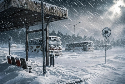 Апрельский снег остановил транспорт в Забайкалье