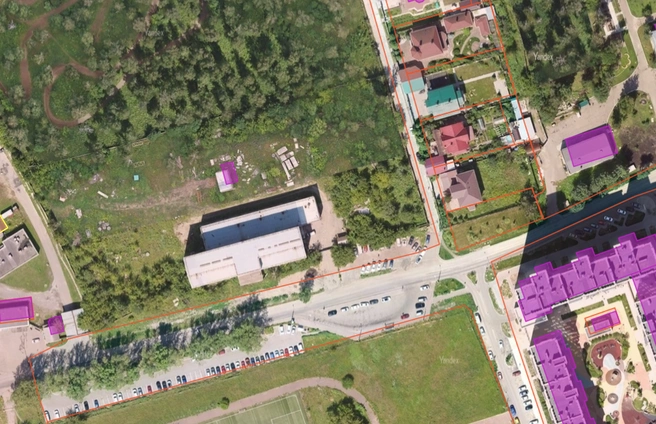 Под предполагаемую застройку попадет пустырь и часть леса | Источник: Яндекс Спутник / map.ru