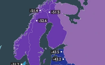 Ниже плинтуса: карта самых низких температур Европы