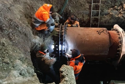 В Кургане ликвидировали аварию на магистральном коллекторе