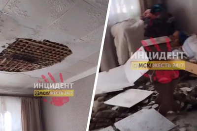 В Омске рухнул потолок в доме, где были дети