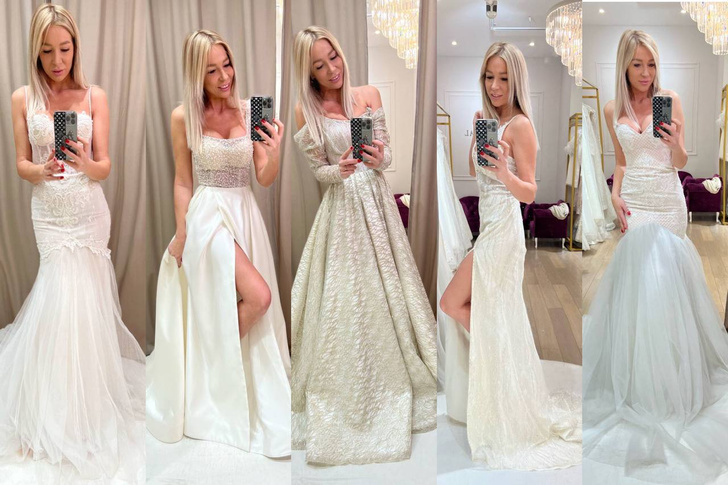Муки выбора: Надежда Ермакова покрасовалась в свадебных платьях
