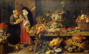 Праздник изобилия: 25 символов, зашифрованных в картине «Лавка фруктов» Франса Снейдерса