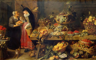 Праздник изобилия: 25 символов, зашифрованных в картине «Лавка фруктов» Франса Снейдерса