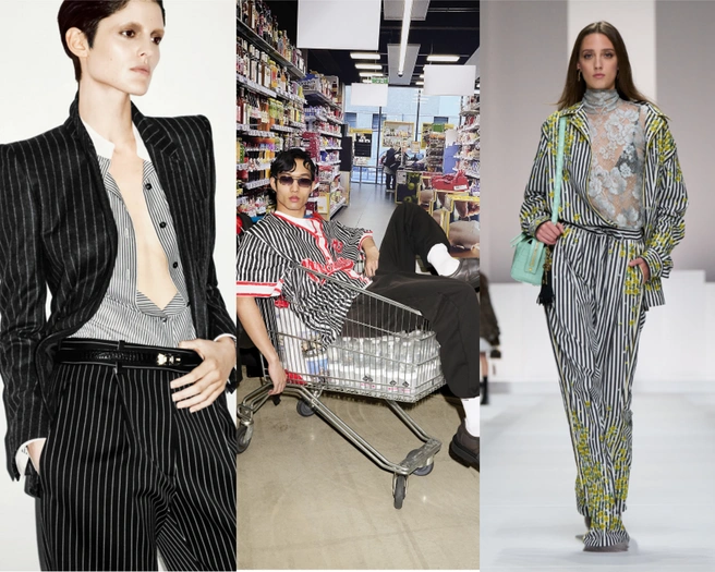 Полоска вытягивает силуэт | Источник: Vogue.com