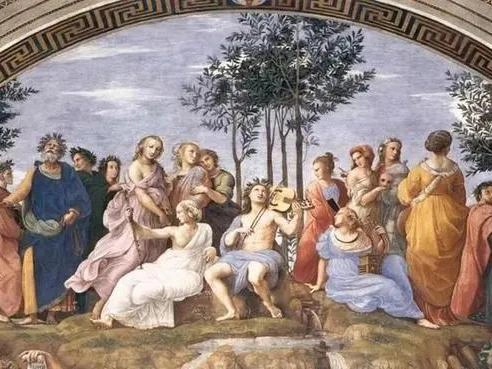 Источник: фрагмент фрески Рафаэля «Парнас». 1509–1511
