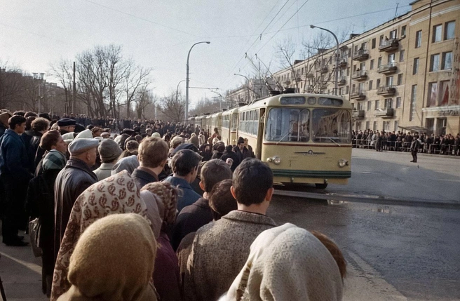 Открытие троллейбусного движения в городе, 1969 год | Источник: BSPchannel