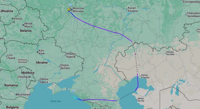 Маршрут рейса | Источник: flightradar24.com