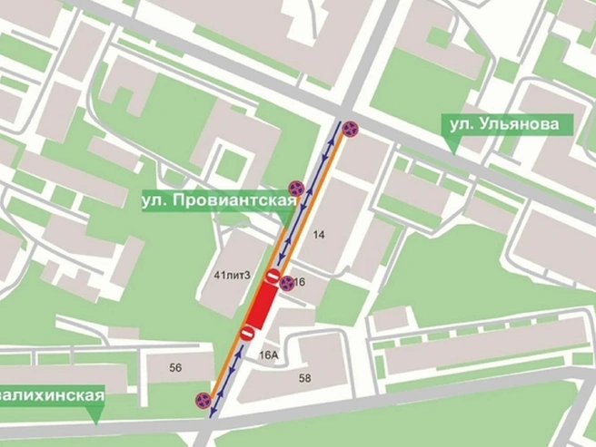 Перекрытие на Провиантской улице из-за работ | Источник: Мэрия Нижнего Новгорода