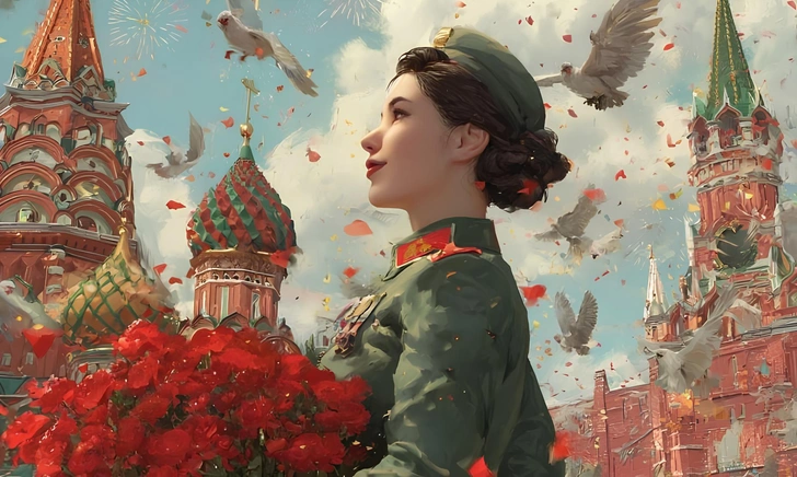 поздравление ветерану с 9 мая, открытка к 9 мая, открытки к 9 мая день победы, объемная открытка к 9 мая, поздравление с 9 мая, поздравление с победой 9 мая, 80 годовщина победы, 80 годовщина победы в великой отечественной войне | Источник: Midjourney