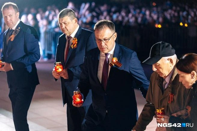 Одним из достижений Середюк посчитал проведение Дня Победы в Кузбассе | Источник: Максим Серков / NGS42.RU