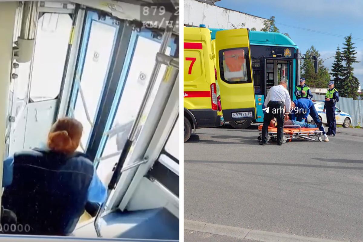 В Архангельске пьяный пешеход упал под автобус: как это было