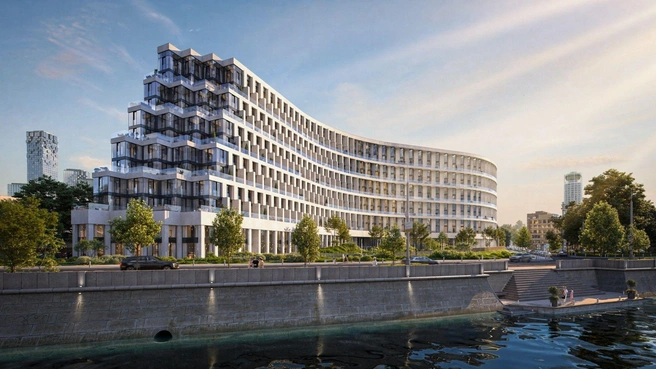 Жилой комплекс повторяет очертания реки | Источник: zhk-opus-i.cian.ru