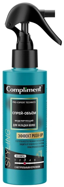 Compliment Pro-expert Technics Спрей-объем моделирующий для укладки волос, средняя фиксация