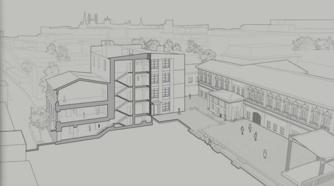 Первым откроется самое большое здание комплекса | Источник: скриншот презентации Института развития городов РТ