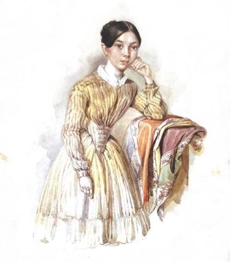 Е.&nbsp;И.&nbsp;Маковский. Александра Маковская. 1850-е годы | Источник: Wikimedia Commons