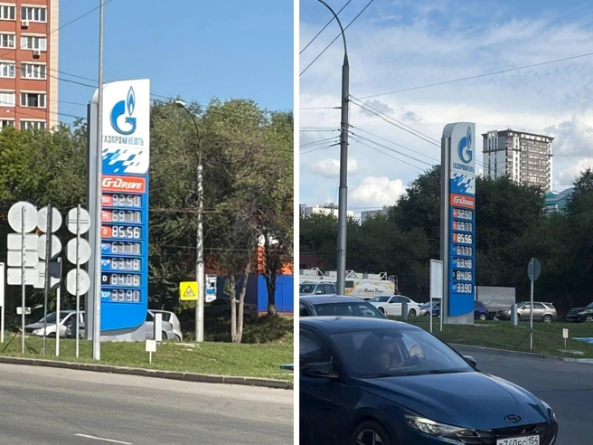 Наличие топлива на «Газпромнефти» на Фабричной | Источник: Настасья Медведева / NGS.RU